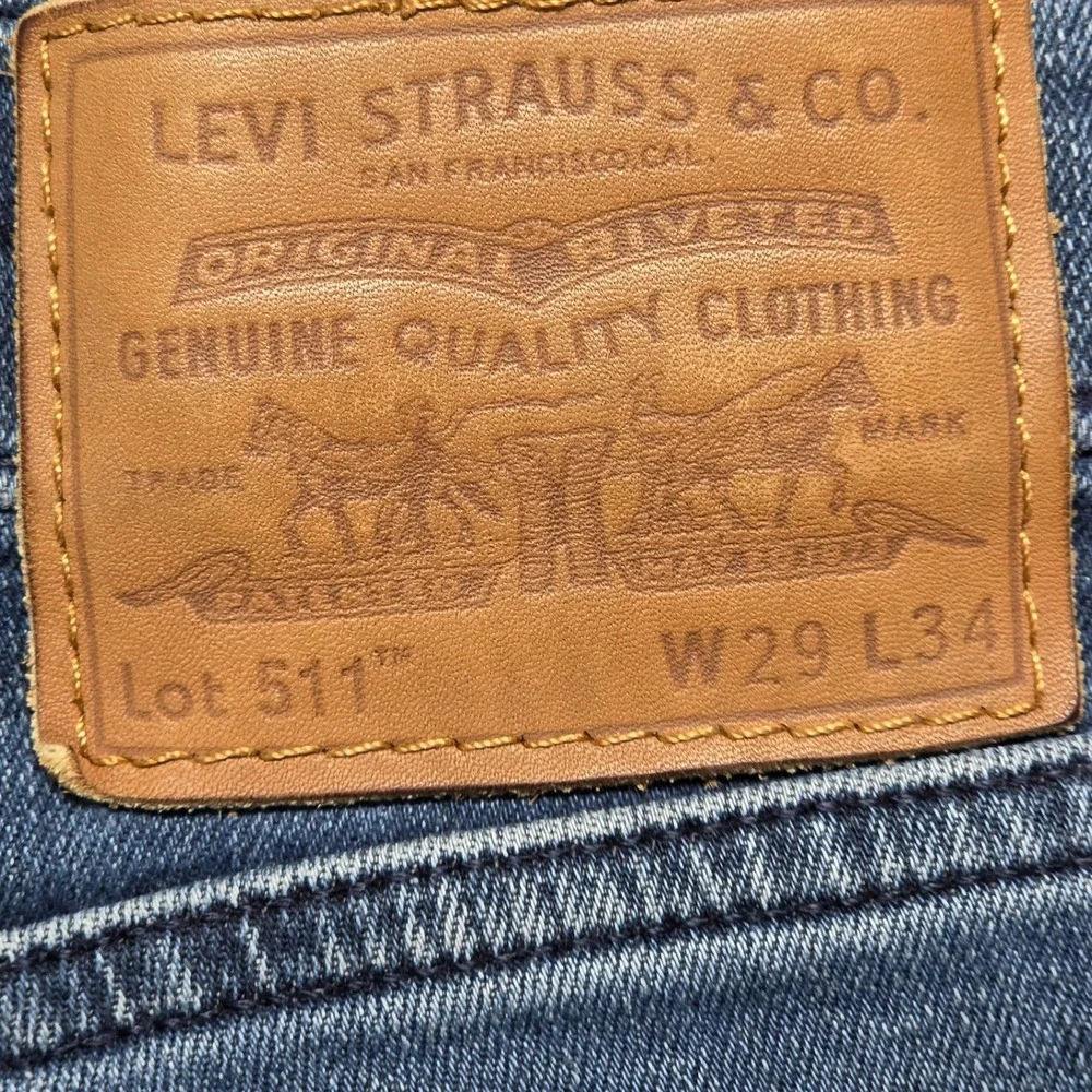 Jeans LEVI'S 511™ 29x34 Mens Blue Excellent Premium Slim Fit Denim